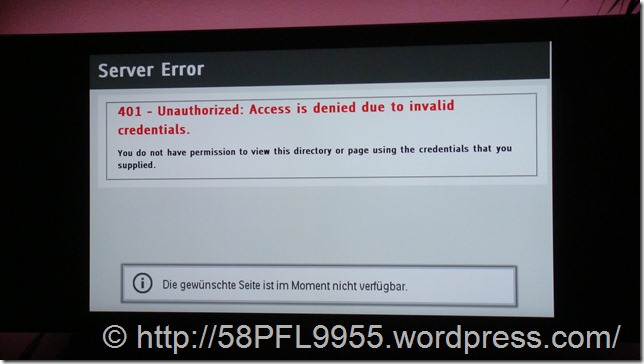 Philips IP-EPG Error 2012
