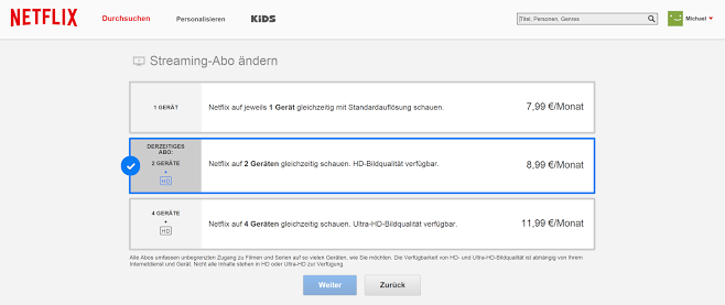 Netflix Preise